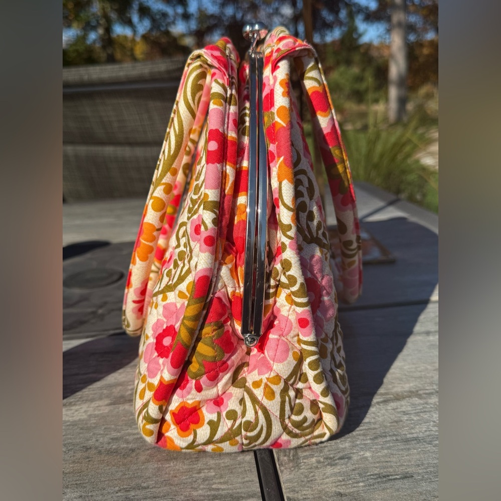 Vera Bradley Floral Quilted Shoulder Bag with Kisslock - Picture 7 of 13